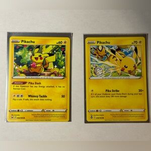 Pokémon TCG Pikachu 052/196 & 049/195 Pair